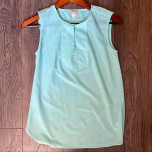 J Crew Mint Sleeveless Blouse Size 00